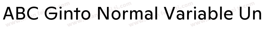 ABC Ginto Normal Variable Unlicense字体转换
